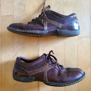 Women's Vintage Born Genuine Leather Brown Lace Up Shoes, Size 10